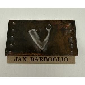 Jan Barboglio Iron Arm Mini Sculpture Hang Tag 3½x1¾" on Card Label Tag Only